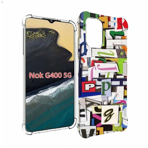 Чехол MyPads ломанные-буквы для Nokia G400 5G задняя-панель-накладка-бампер чехол mypads ломанные буквы для honor x8 5g задняя панель накладка бампер
