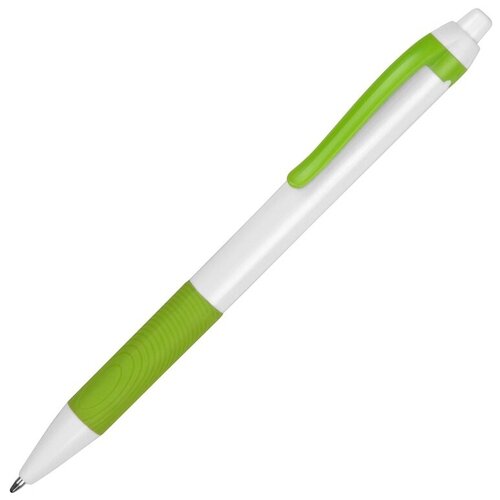 Купить Ручка пластиковая шариковая Centric, белый/зеленое яблоко, Yoogift
