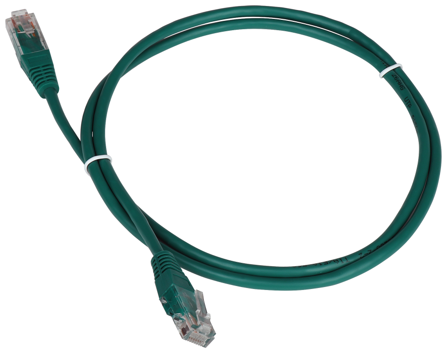 Патч-корд RJ45 - RJ45, 4 пары, UTP, категория 5е, 3 м, зелный, TWT TWT-45-45-3.0-GN - фото №1