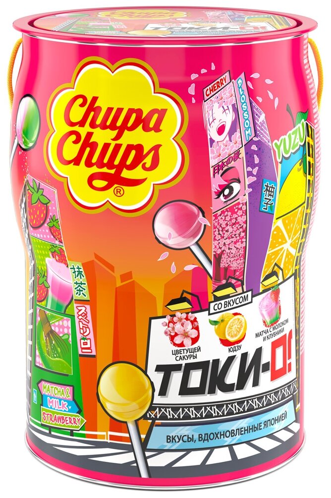 Карамель Chupa Chups Tok-Yo! ведро, 150шт по 12г - фотография № 2