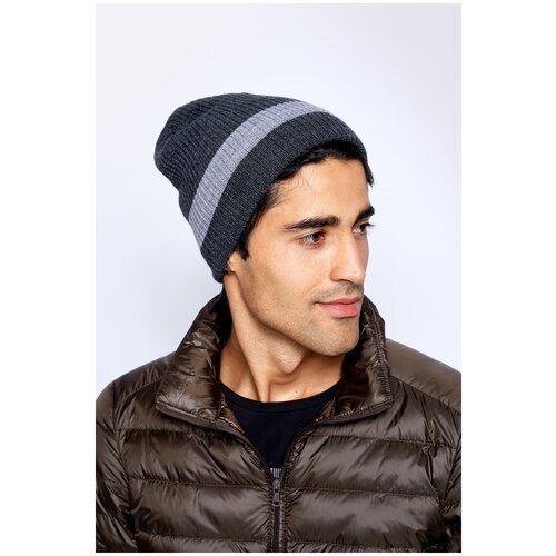 фото Шапка baon шапка с широкой полосой baon, размер: б/р 58, серый