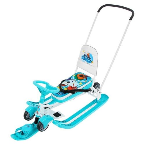 Снегокат с колёсами Тимка спорт 6 «Ми-ми-мишки», цвет бирюзовый