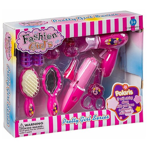 фото Набор парикмахера 10 предметов, fashion girls (д35599) yandex market