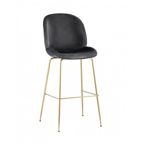 фото Стул барный stool market beetle со спинкой пудровый мягкий каркас металлический