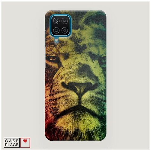 фото Чехол пластиковый samsung galaxy a12 взгляд льва case place