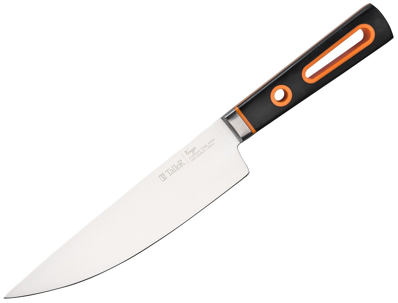 Набор ножей Шеф-нож Taller Ведж, лезвие: 20 см, черный/оранжевый