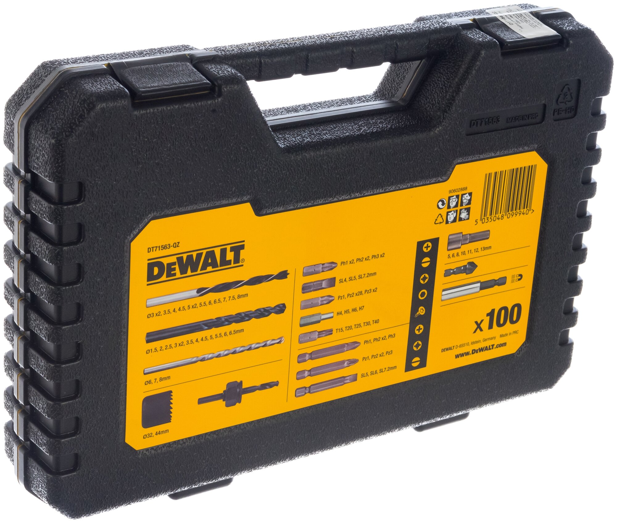 Набор сверла/биты 100шт. кейс DT71563-QZ DeWalt