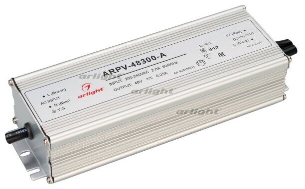 Блок питания ARPV-48300-A (48V, 6.25A, 300W) (Arlight, IP67 Металл, 3 года)