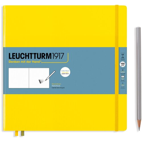 Скетчбук Leuchtturm Square 22,5*22,5см 56л 150г/м2 твердая обложка Лимонный