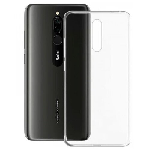 фото Чехол-накладка borasco xiaomi redmi 8 силиконовая, прозрачный