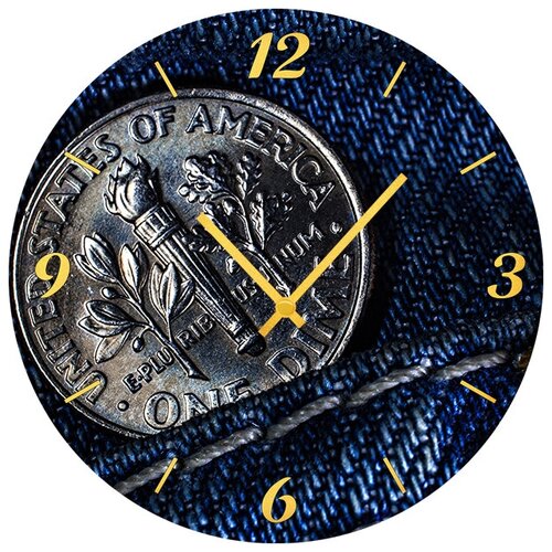 SvS Настенные часы SvS 4001921 Монета в джинсе