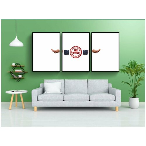 фото Набор модулных постеров для интерьера "налоговая служба, штамп, тюлень" 60x90 см. в тубусе, без рамки lotsprints