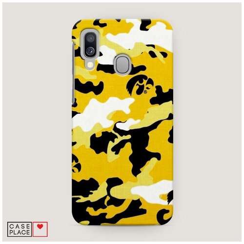 фото Чехол пластиковый samsung galaxy a40 жетлый камуфляж case place