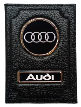 Обложка для автодокументов Audi 1-6-516, черный