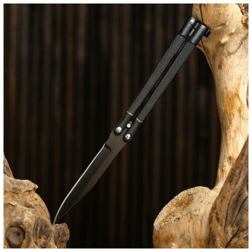 фото Нож-бабочка "буратино" сталь - 420, рукоять - сталь, 19 см./в упаковке шт: 1 мастер клинок