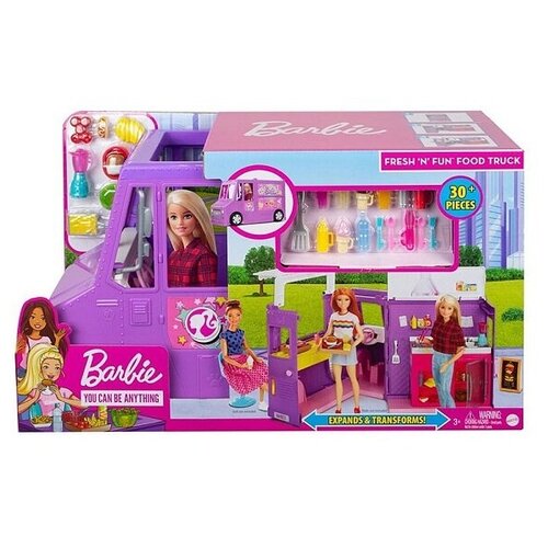 фото Mattel игровой набор barbie - фургончик с едой gmw07