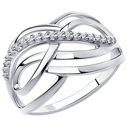 Кольцо Diamant, серебро, 925 проба, фианит, размер 18 кольцо из серебра 95010166 20 5
