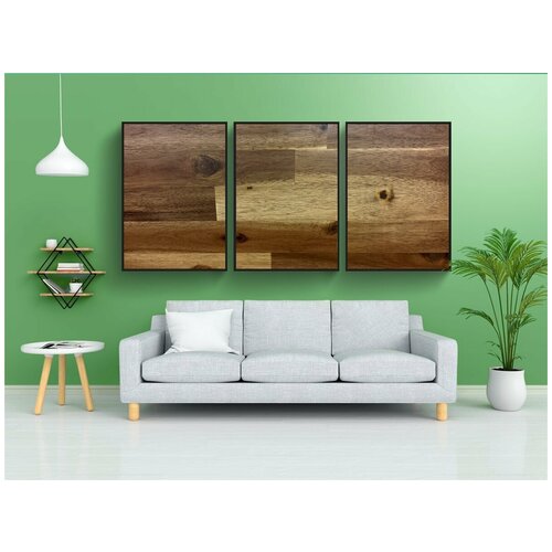 фото Набор модулных постеров для интерьера "древесина, пол, ламинат" 60x90 см. в тубусе, без рамки lotsprints