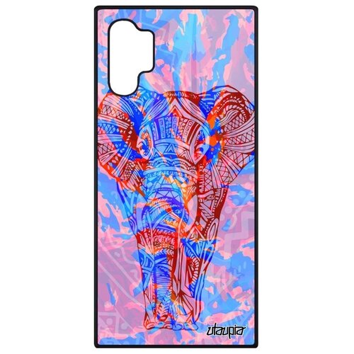 фото Простой чехол на смартфон // samsung galaxy note 10 plus // "слон" дизайн стиль, utaupia, розовый