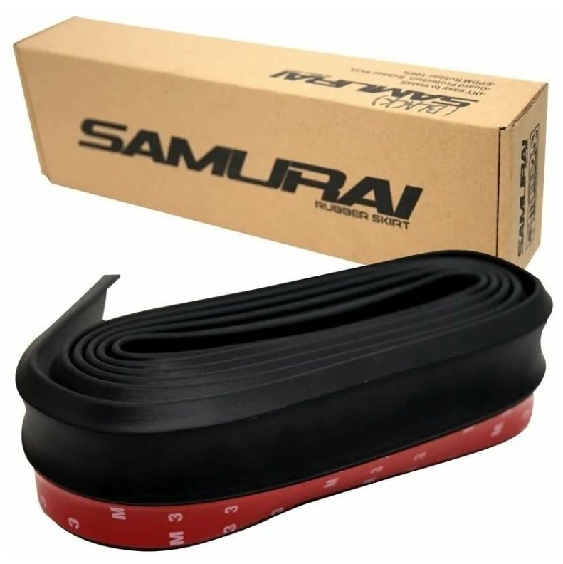 Губа на бампер SAMURAI универсальная черная 2,5м