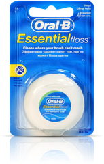 Oral-B зубная нить Essential вощеная, 21 г, мята, белый