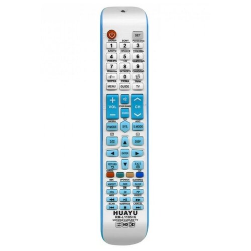 Пульт универсальный RM-L1195+8 для ТВ голубой пульт huayu n2qayb000399 для телевизоров panasonic панасоник