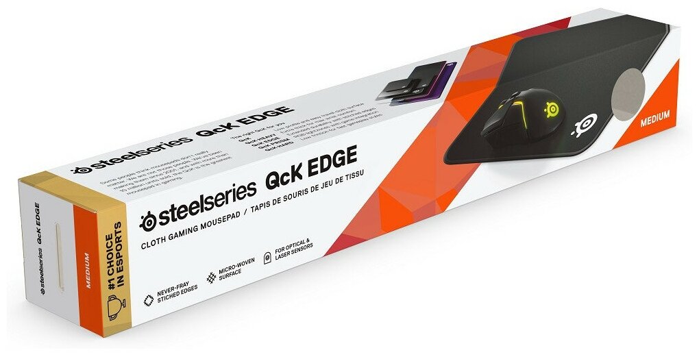 Коврик для мыши Steelseries QcK Edge Средний черный - фото №8