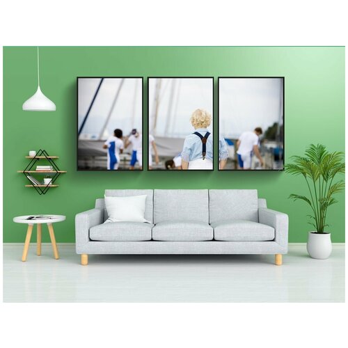 фото Набор модулных постеров для интерьера "ребенок, порт, водный спорт" 60x90 см. в тубусе, без рамки lotsprints