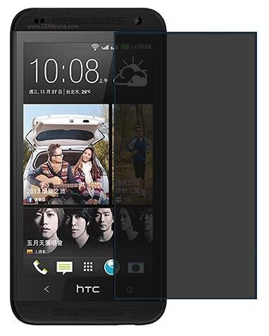 HTC Desire 601 dual sim защитный экран пленка гидрогель конфиденциальность (силикон) Одна штука