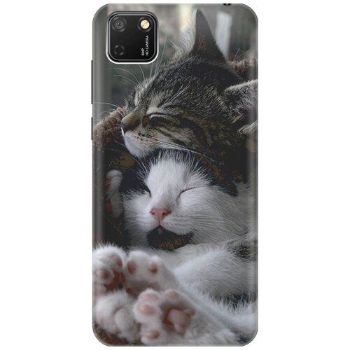 фото Силиконовый чехол на huawei y5p / honor 9s / хуавей у5р / хонор 9 эс с принтом "отдыхающие котики" gosso