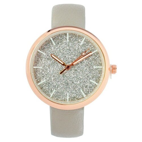 фото Часы наручные женские "космос", циферблат d=3.3 см, серые нет бренда