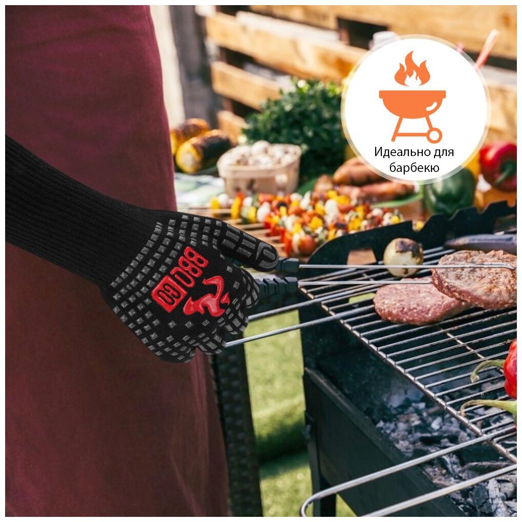 Prime Grill BBQ Gloves от Inkbird Термостойкие перчатки термостойкие прихватки жаропрочные для гриля барбекю мангала и духовки