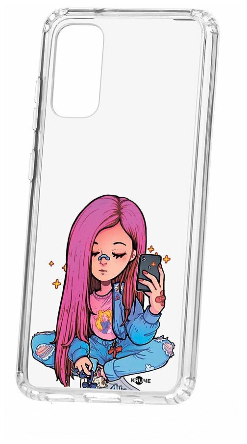 Чехол для Samsung Galaxy S20 Kruche Print Pink Hair