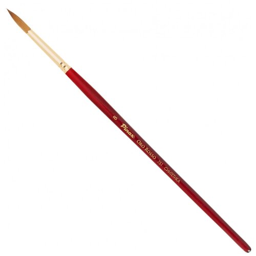 Pinax Кисть Pinax Oro Rosso, синтетика, круглая №8 pinax кисть pinax oro rosso синтетика плоская 24 ручка акрил