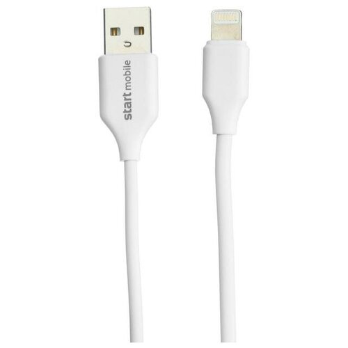 Кабель Старт, Lighting - USB, 2.1 А, 1 м, белый 5242329 кабель belsis usb lighting 1 8 а 1 м белый 4294467
