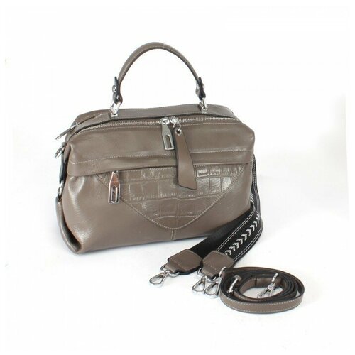 фото Сумка женская натуральная кожа gu 2033-3169, 2отд, плечевой ремень, капучино 242033 аделия