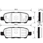 Дисковые тормозные колодки задние SANGSIN BRAKE SP1250 (4 шт.) - изображение