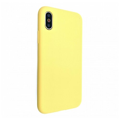 фото Чехол на apple iphone xs / x kruche silicone light yellow / чехол для apple iphone / чехол для айфон / бампер на айфон / чехол накладка для iphone / противоударная накладка для iphone / защита для iphone / защита на айфон / силиконовый чехол для iphone / пластиковый чехол на iphone / защитный чехол для iphone кruче