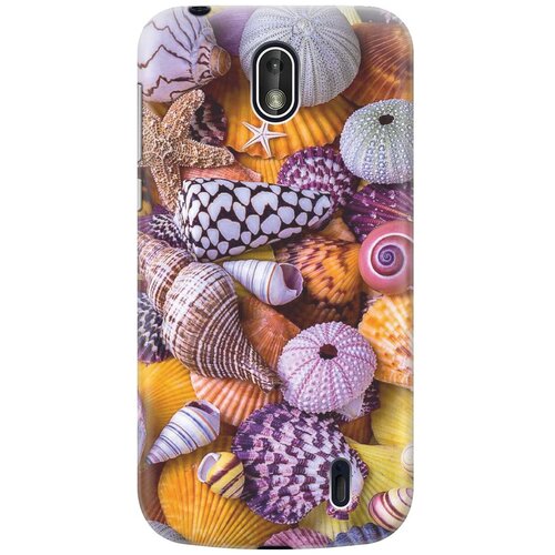 фото Re:pa накладка transparent для nokia 1 с принтом "разноцветные ракушки"
