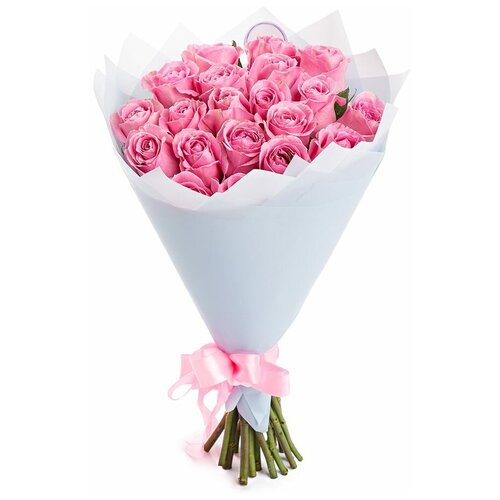 Букет из 19 розовых роз 40 см