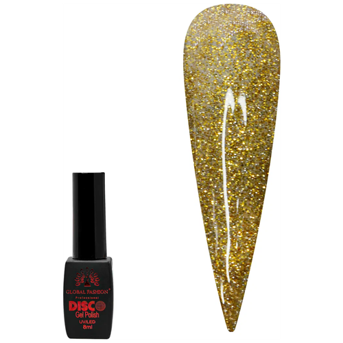 Global Fashion Гель-лак Disco Gel Polish, 8 мл, A02 global fashion гель лак disco gel polish 8 мл a06