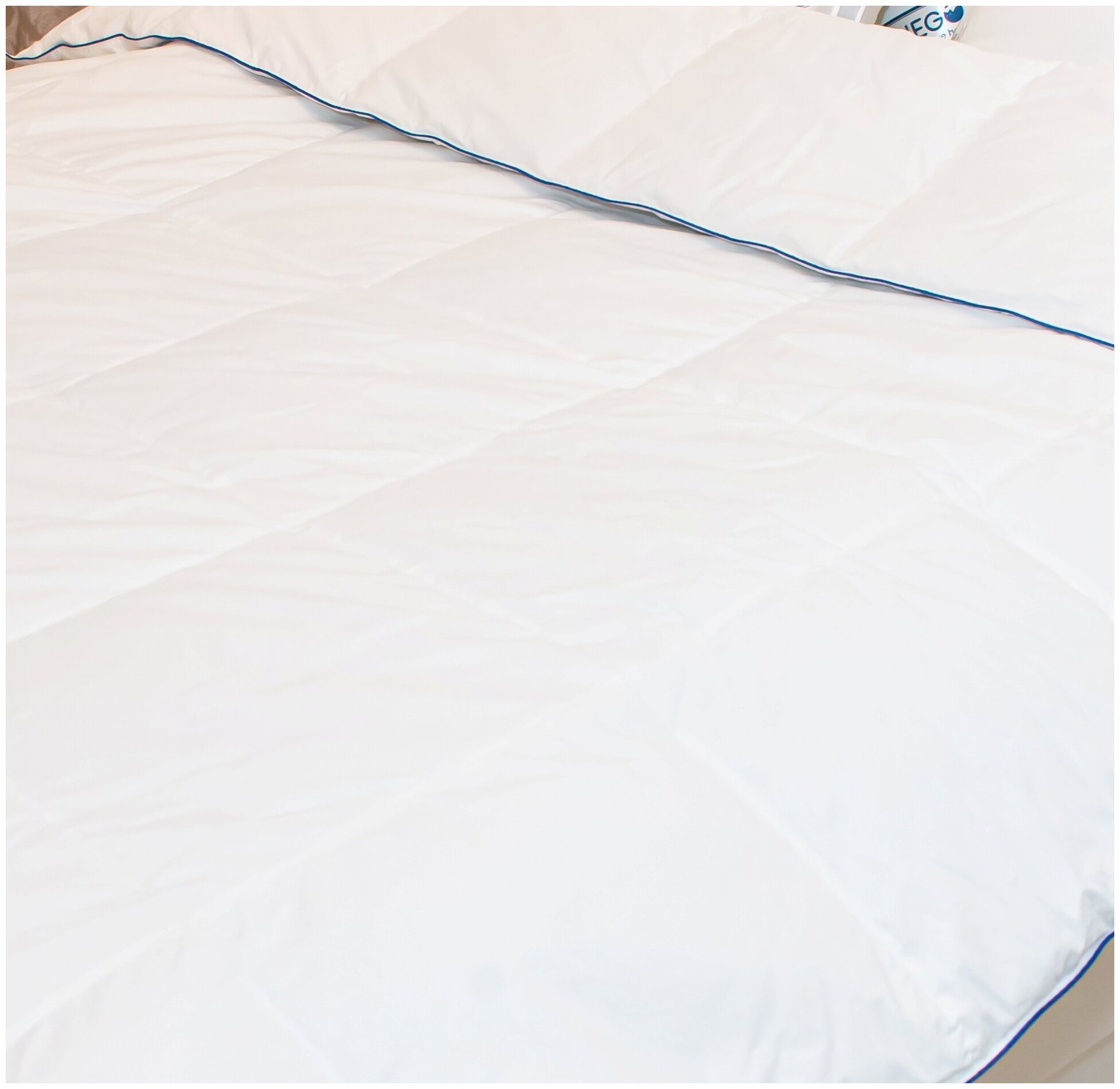 Одеяло пуховое "Вега" зимнее DIEGO натуральное 2 спальное 172х200, гусиный пух, мягкое, теплое, кассетное, пух перо, хлопок, пушистое - фотография № 3