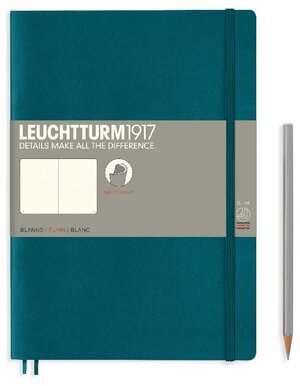 Блокнот Leuchtturm Composition B5 61л без линовки мягкая обложка Зеленый Океан