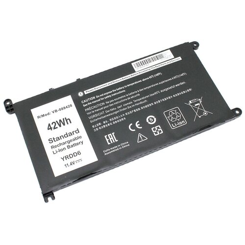 Аккумуляторная батарея для ноутбука Dell Inspiron 14 5482 5485 (YRDD6) 11.4V 3600mAh OEM аккумуляторная батарея для ноутбука dell inspiron 14 5482 5485 yrdd6 11 4v 3600mah oem