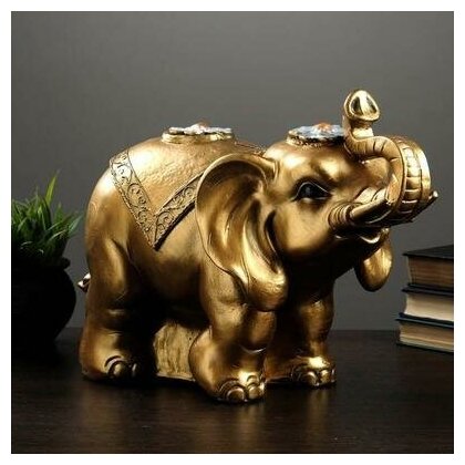 Копилка"Слон индийский" бронза, 23х42х39см Хорошие сувениры 4233097 .