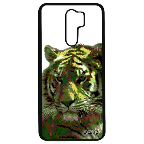 фото Ударопрочный чехол на телефон // xiaomi redmi 9 // "царь тигр" хозяин дикий, utaupia, светло-зеленый