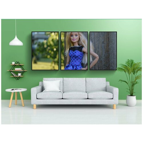 фото Набор модулных постеров для интерьера "барби, кукла, красивая" 60x90 см. в тубусе, без рамки lotsprints