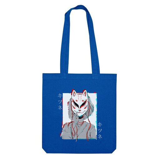 Сумка шоппер Us Basic, синий мужская футболка аниме кицунэ маска anime kitsune mask s синий