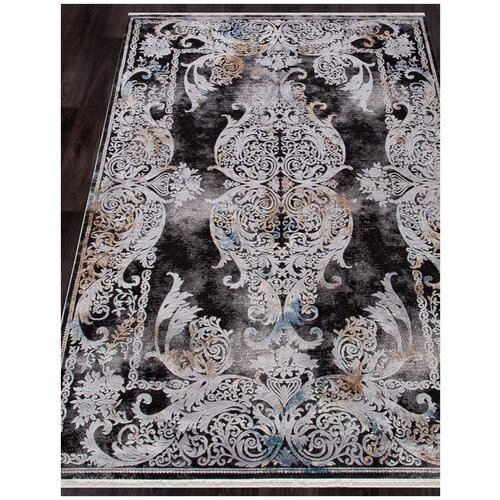 Ковер ERVA - Прямоугольник Черный, Классический, Ковер антискользящий на пол, в гостиную, спальню, в ассортименте, Турция, Бельгия, Турция (300 см. на 400 см.)