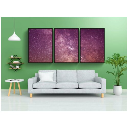 фото Набор модулных постеров для интерьера "вселенная, гора, небо" 60x90 см. в тубусе, без рамки lotsprints